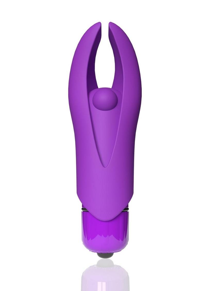 4b Demon Rechargeable Silicone Mini Clitoral Stimulating Vibrator - Grape/Purple