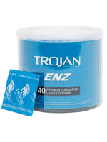 Condones de látex lubricados Trojan Enz 40 Premium