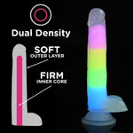 Lollicock Glow In The Dark Rainbow Silicone Dildo