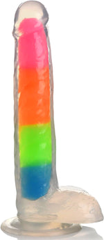 Lollicock Glow In The Dark Rainbow Silicone Dildo