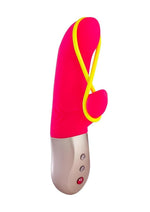 Vibrador de silicona Amorino con estimulador del clítoris
