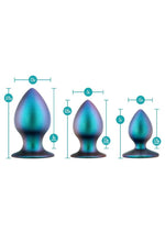 Kit de tapón anal de silicona Anal Adventures Matrix Metaverse - Dark Millenium