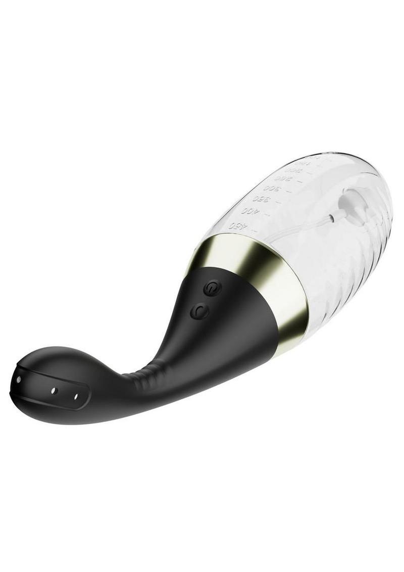 Ducha anal de silicona recargable Platinum Aqua Jet con control remoto Anal Adventures