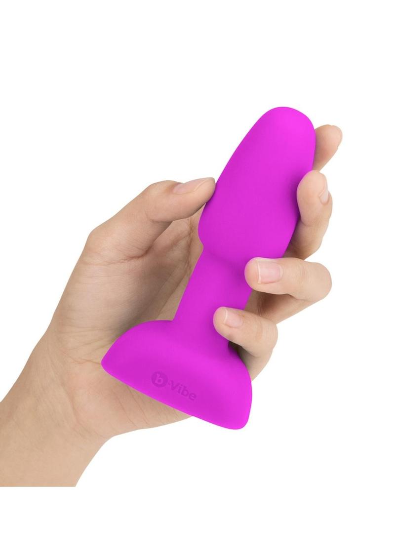 Tapón anal de silicona recargable B-Vibe Rimming Petite con control remoto