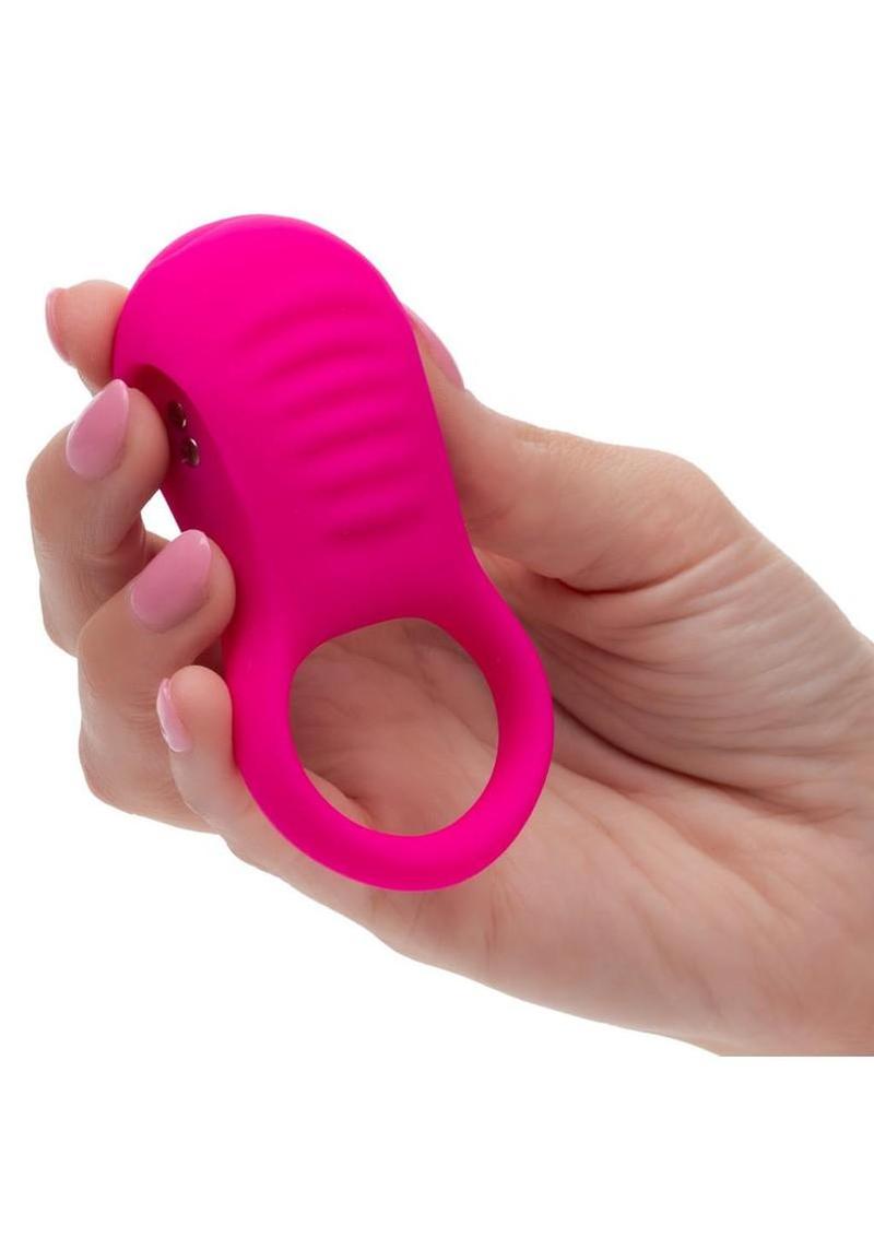 Basic Essentials Rechargeable Ridge Rider Silicone Cock Ring