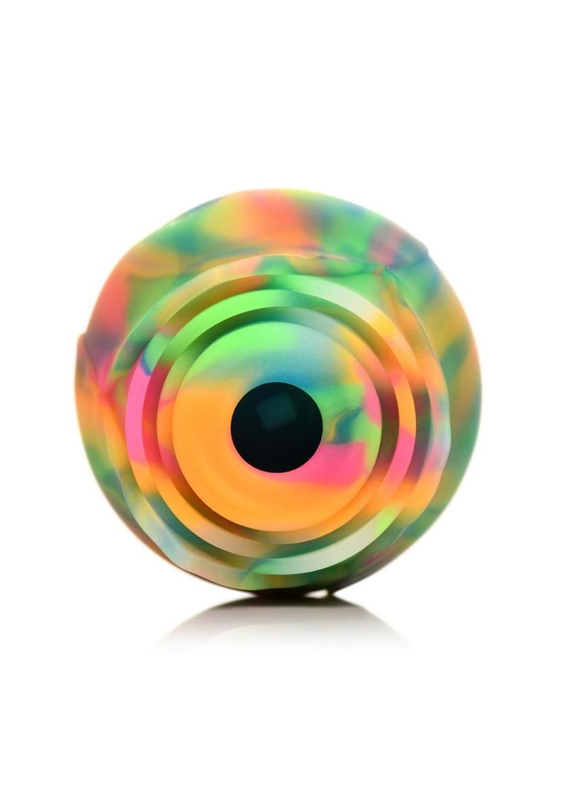 Estimulador de clítoris recargable de silicona que brilla en la oscuridad Bloomgasm Glow Rose