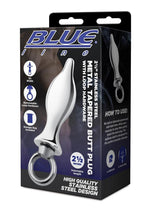 Blue Line Metal Tapered Butt Plug with Loop Hardware 2.5in - Stainless - Steel