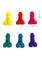 Candyprints Super Fun Penis Cocktail Markers - Assorted Colors - 6 Per Set