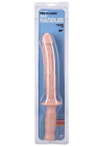 Classic The Manhandler with Handle Dildo - Flesh/Vanilla - 10in