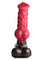 Creature Cocks Cujo Canine Silicone Dildo - Black/Red - Large