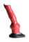 Creature Cocks Hell-Hound Canine Penis Silicone Dildo - Black/Red - 7.5in