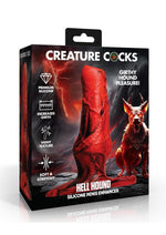 Creature Cocks Hell Hound Silicone Penis Enhancer - Black/Red