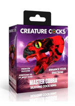 Creature Cocks Master Cobra Silicone Cock Ring - Red