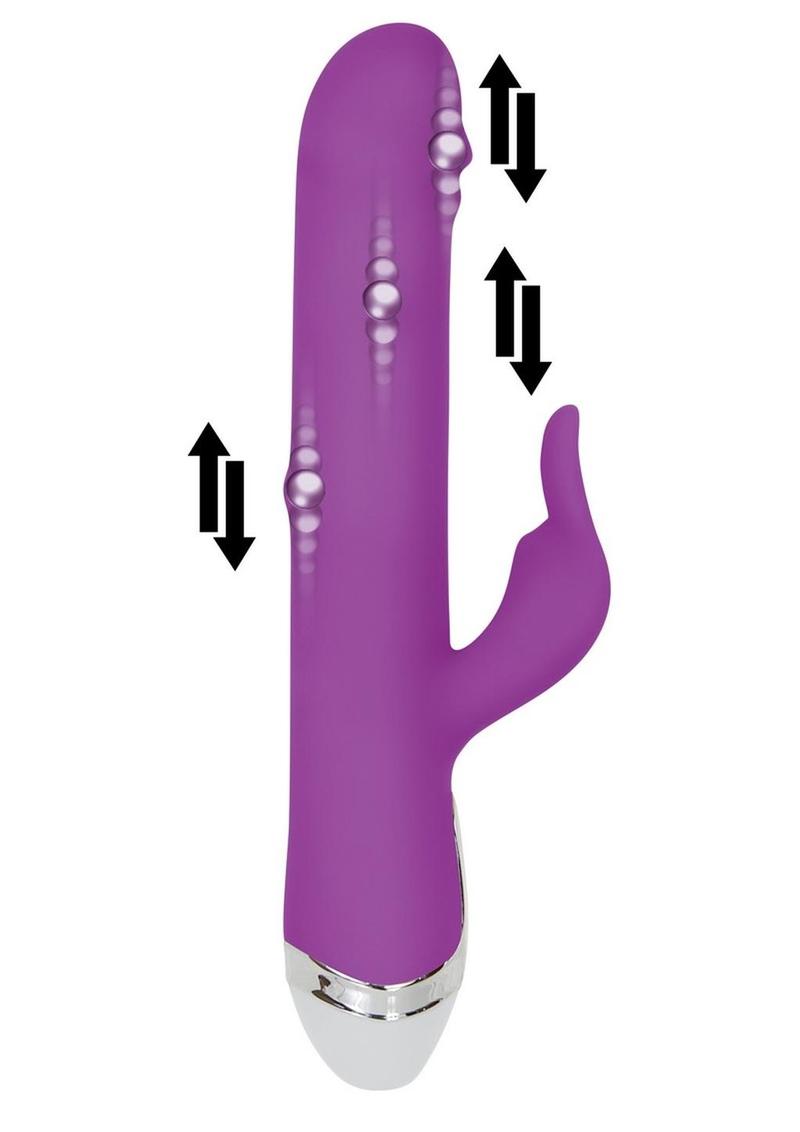 Vibrador de silicona recargable Dancing Pearl Rabbit