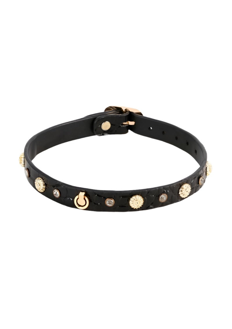 Fetish and Fashion Alina Collar - Black/Gold