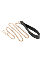 Fetish and Fashion Nyx Leash - Black/Gold