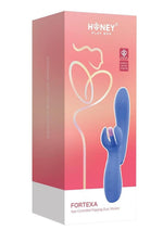 Fortexa Kinky Finger Flapping Rechargeable Silicone Clit and G-Spot Vibrator with App Control - Blue/Pink