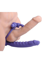 Anillo vibrador de conejo con penetración doble Frisky Double Delight
