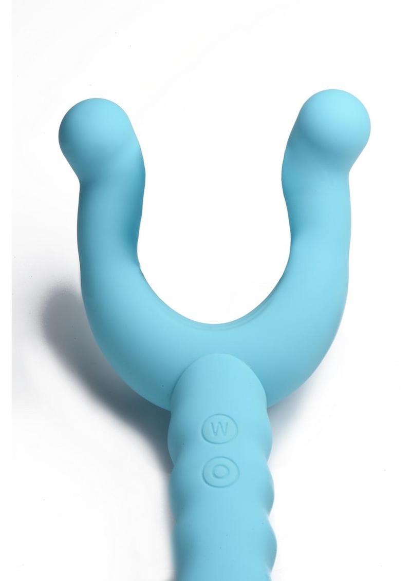 Vibrador recargable de silicona de doble extremo Frisky Yass Vibe