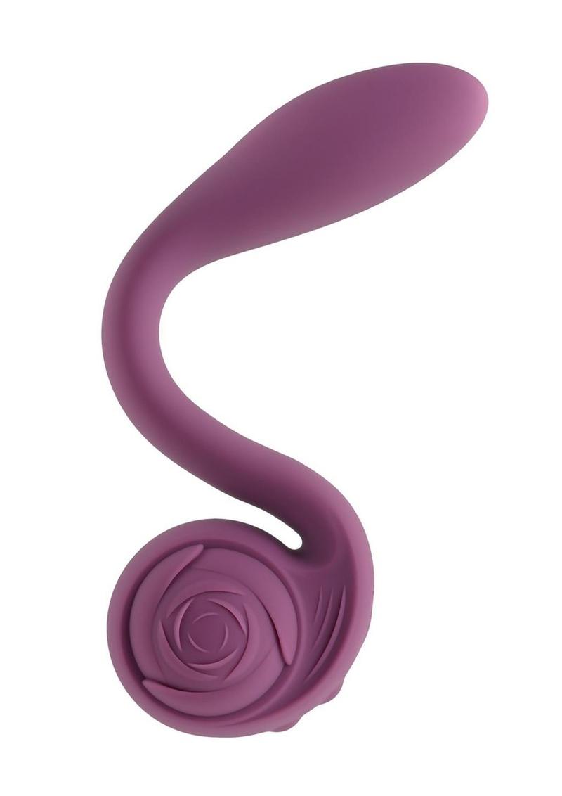 Consolador vibrador de silicona recargable con posición de género X