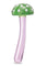 Glas Magic Mushroom Glass Dildo - Green/Pink - 7.5in