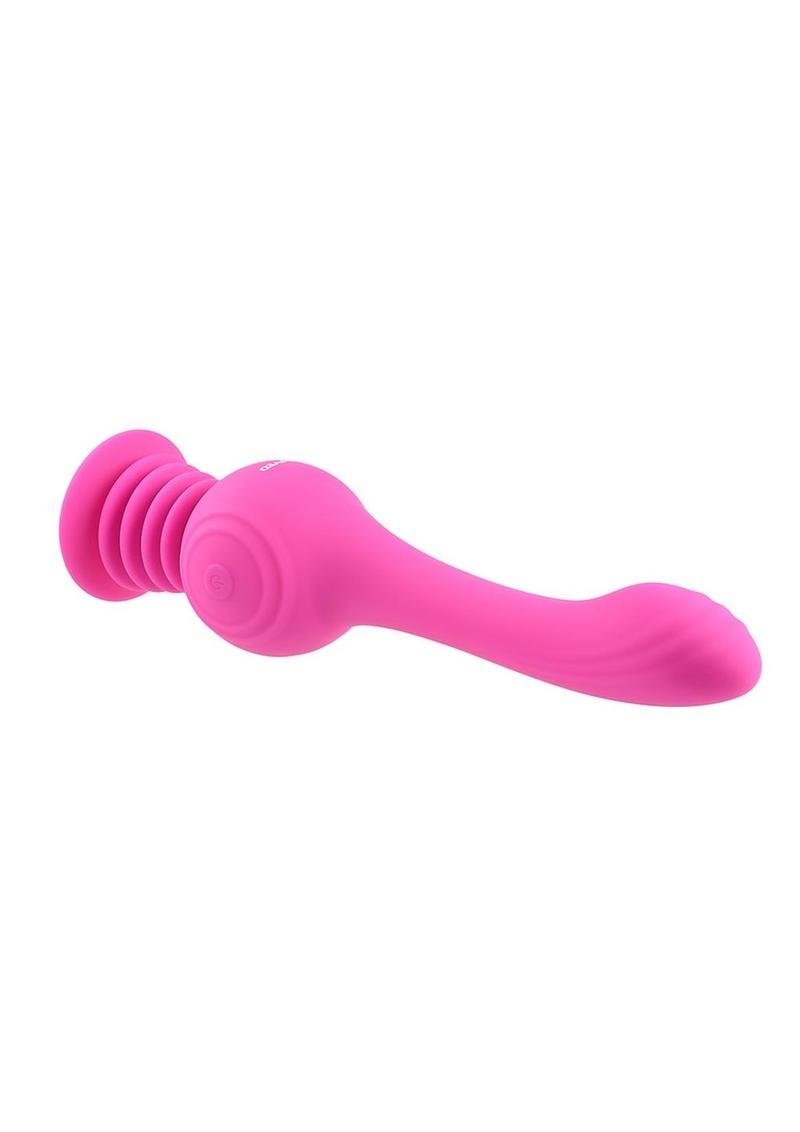 Vibrador de silicona recargable Gyro Vibe con ventosa