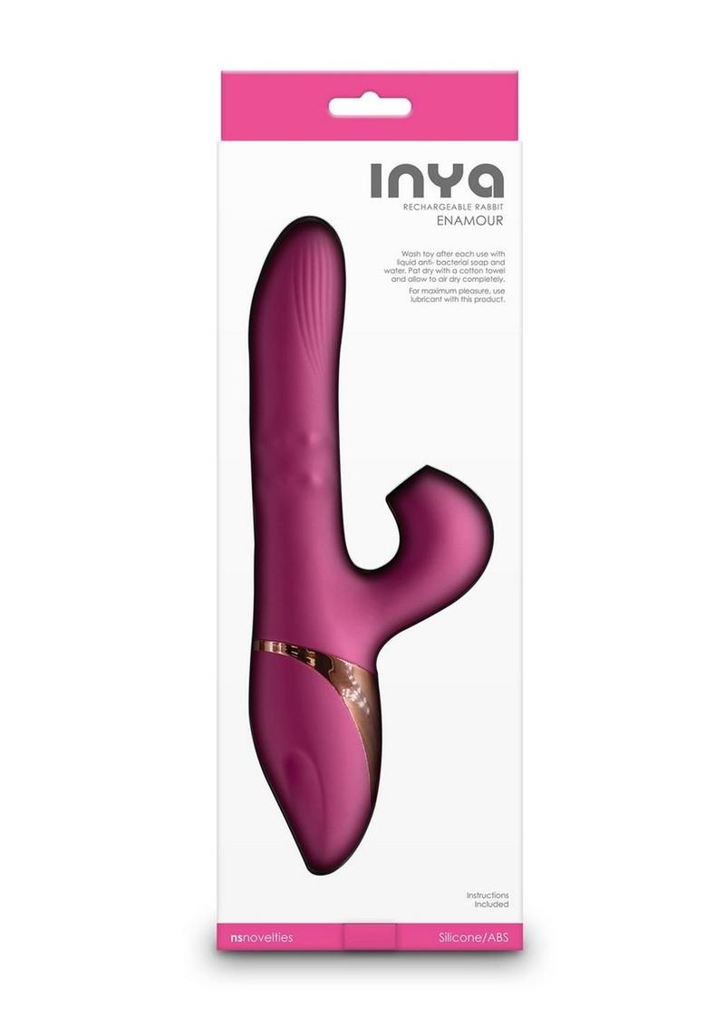 Inya Enamour Rechargeable Silicone Rabbit Vibrator with Air Pulse Clitoral Stimulator