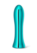 Inya Shimmer Rechargeable Steel Vibrator - Metal/Teal
