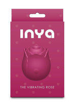 Inya The Vibrating Rose Rechargeable Silicone Clitoral Stimulator - Red