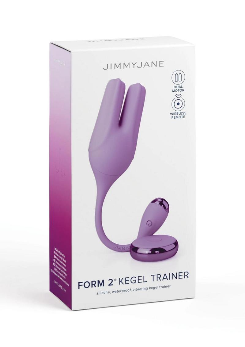 Jimmyjane Form 2 Kegel Rechargeable Silicone Stimulator with Remote - Purple