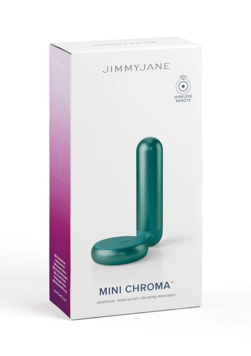 Jimmyjane Mini Chroma Metal Rechargeable Bullet with Remote - Teal