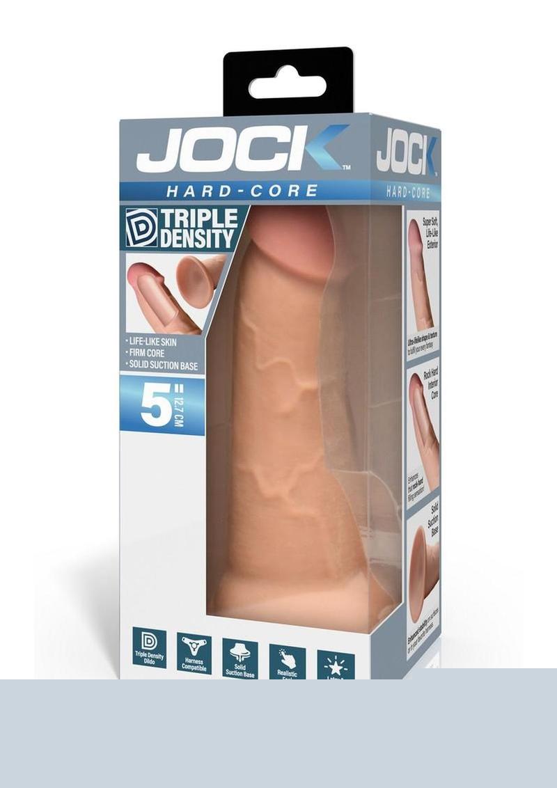 Jock Hard Core Triple Density Dildo - Vanilla - 5in