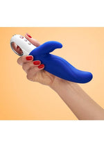 Vibrador de silicona Lady Bi con estimulador de clítoris - Ultramarine