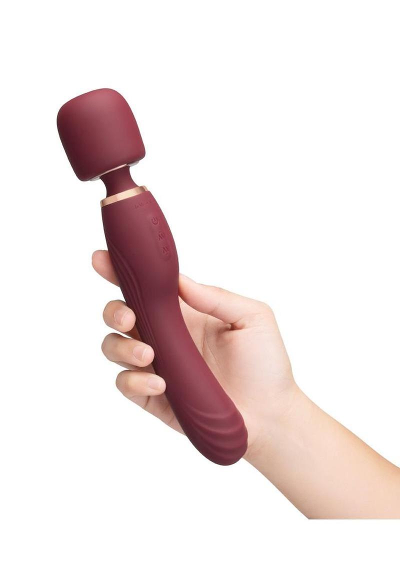 Vibrador de silicona recargable Le Wand Flat Top Fusion G - Rubí