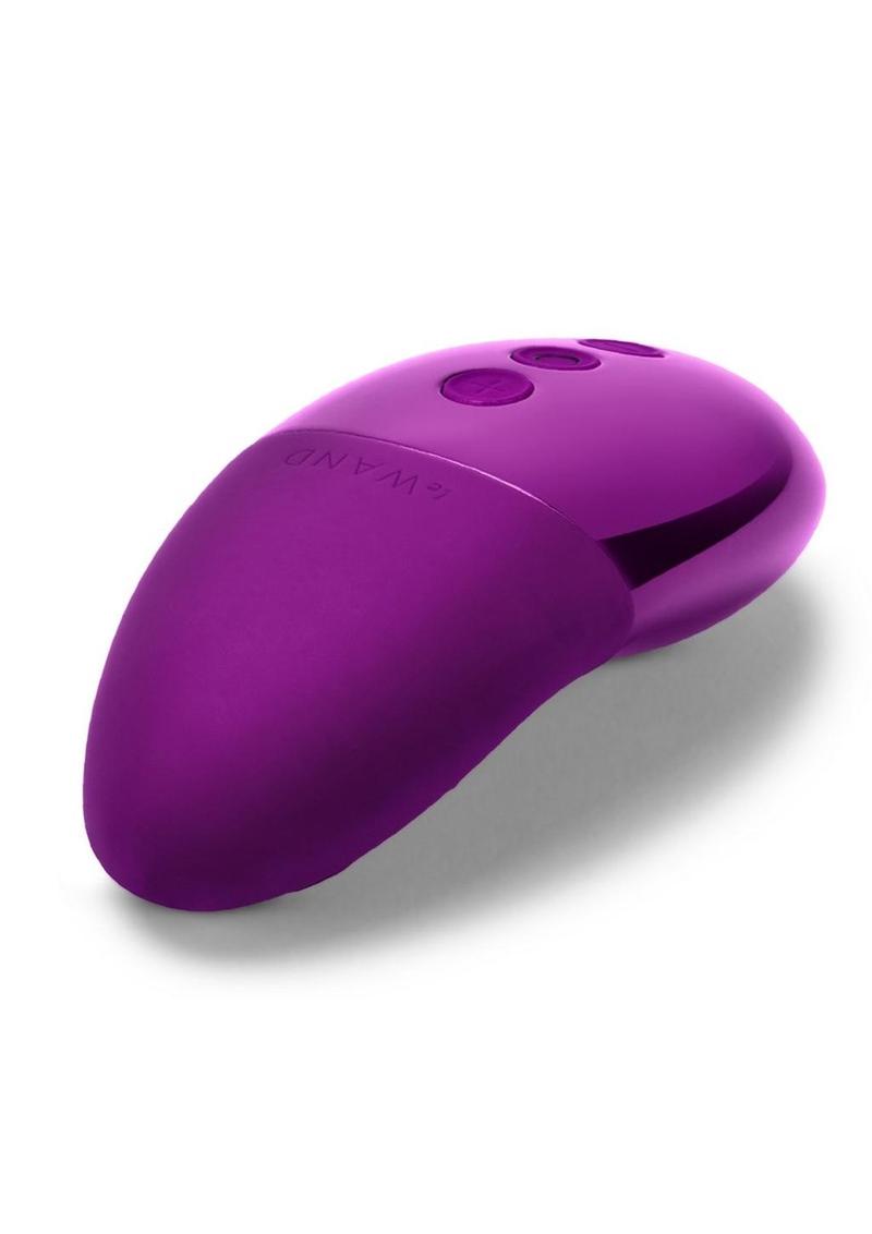 Le Wand Point Rechargeable Silicone Contoured Mini Vibrator - Cherry/Purple