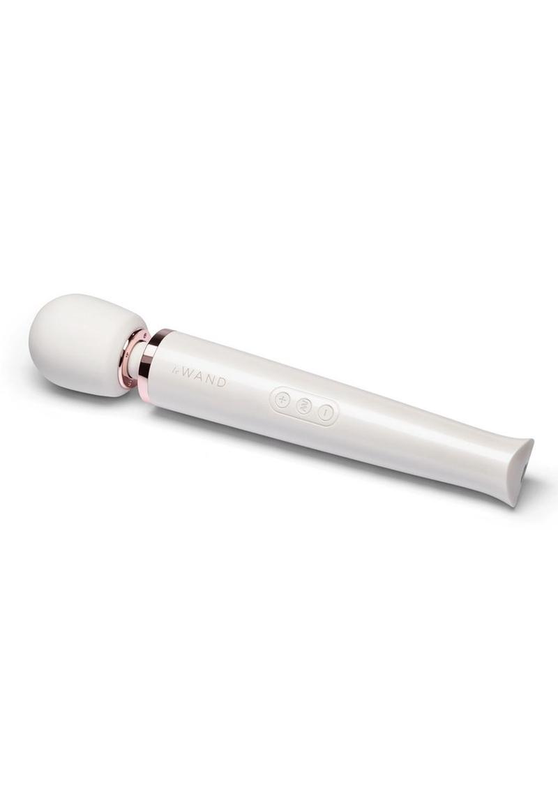 Le Wand Rechargeable Silicone Massager - Pearl - White