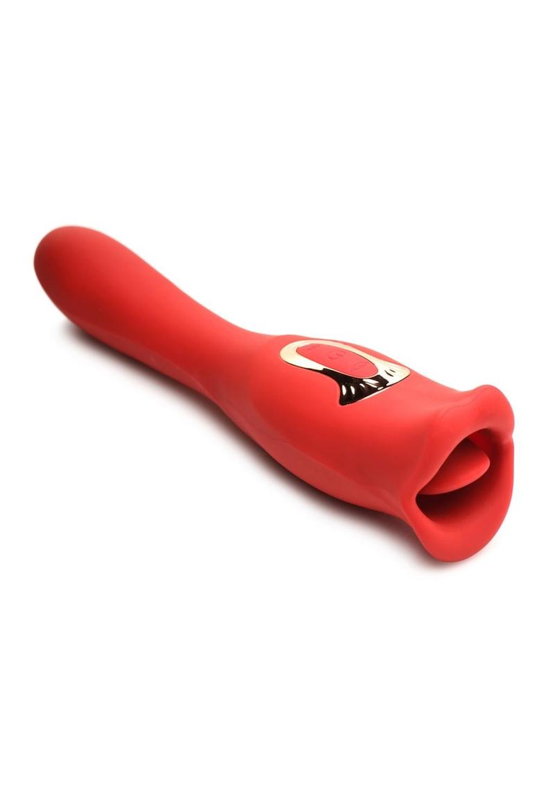 Vibrador recargable de silicona con dos extremos para besar Lickgasm Kiss and Tell Pro