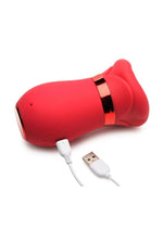 Lickgasm Kiss Me More Vibrador de clítoris recargable de silicona para besar, chupar y vibrar