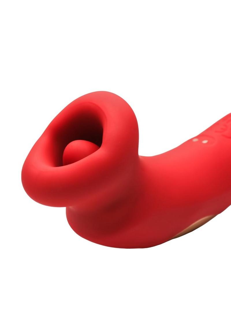 Lickgasm Plump Rechargeable Silicone Kiss Sucking and Vibrating Clitoral Stimulator