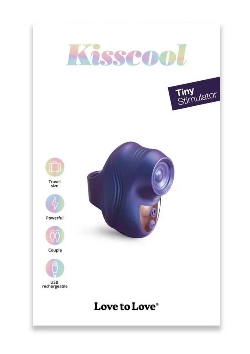 Love to Love Kisscool Rechargeable Silicone Finger Vibrator - Iridescent - Indigo/Purple