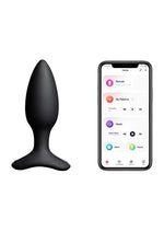 Plug anal vibrador de silicona compatible con aplicación recargable Lovense Hush 2