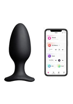 Plug anal vibrador de silicona compatible con aplicación recargable Lovense Hush 2