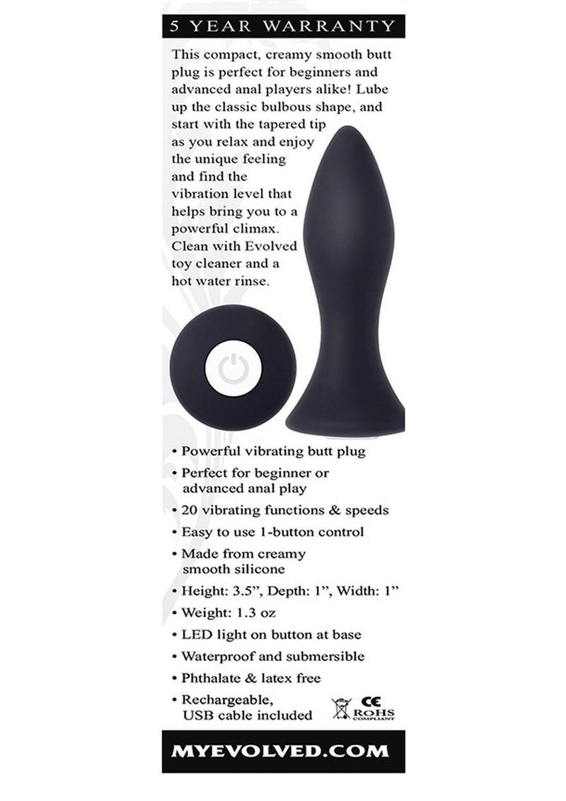 Mighty Mini Rechargeable Silicone Anal Plug with 20 Functions and Speeds