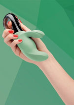 Vibrador de silicona Miss Bi con estimulador de clítoris - Jade