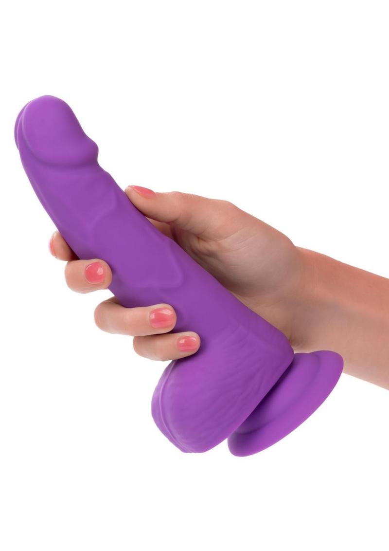 Dildo de silicona con forma de tachuelas de neón