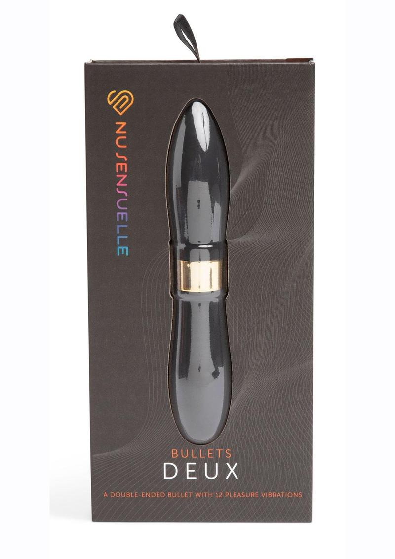 Nu Sensuelle Deux Silicone Rechargeable Bullet - Black/Rose Gold