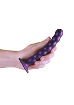 ¡Dildo de silicona con cuentas para el punto G de Ouch!, 6,5 pulgadas, metálico