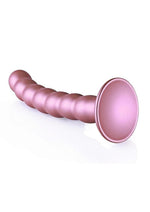 ¡Dildo de silicona con cuentas para el punto G de Ouch!, 6,5 pulgadas, metálico