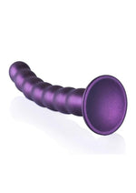 ¡Dildo de silicona con cuentas para el punto G de Ouch!, 20 cm, metalizado