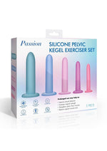 Passion Silicone Pelvic Kegel Exerciser - Lavender/Purple - 5 Piece/Set